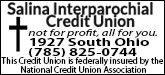 Salina Interparochial Credit Union Sponsorship Banner